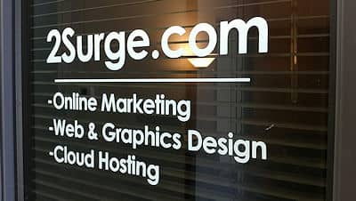 2Surge Marketing - Door Sticker